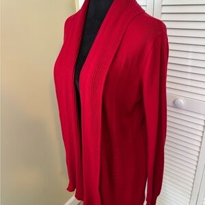 Red Openfront Cardigan